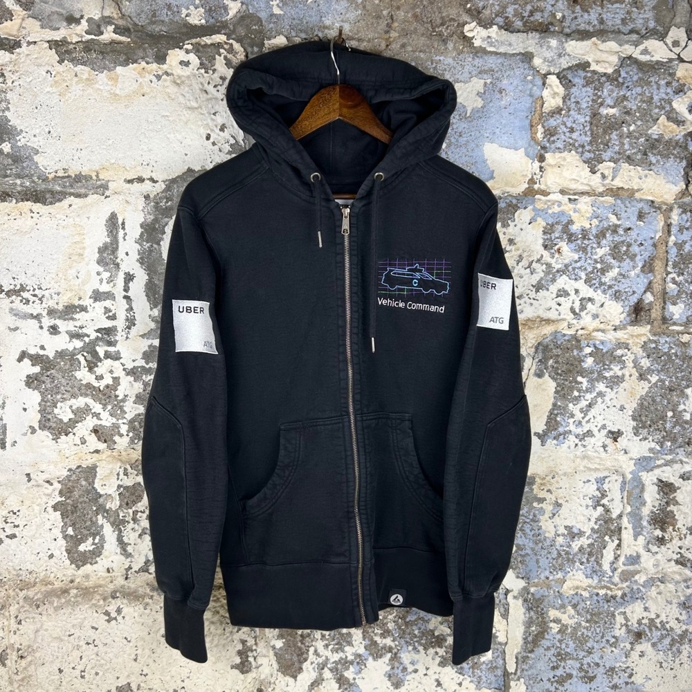 American Giant Uber ATG Vehicle Command Hoodie Black Zip Up Mens M